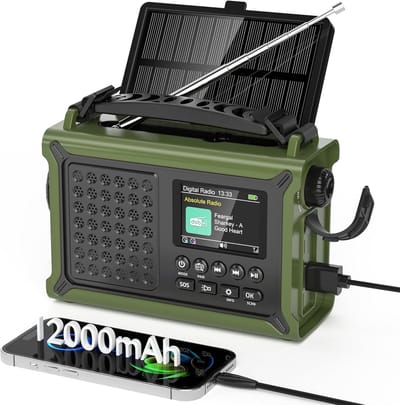 Noodradio Solar Opwindbaar - Noodpakket voor Thuis - Noodrantsoen - Compactset
