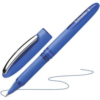 Schneider rollerball - One Hybrid C - conus punt - penpunt F 0,3mm - blauw - S-183103