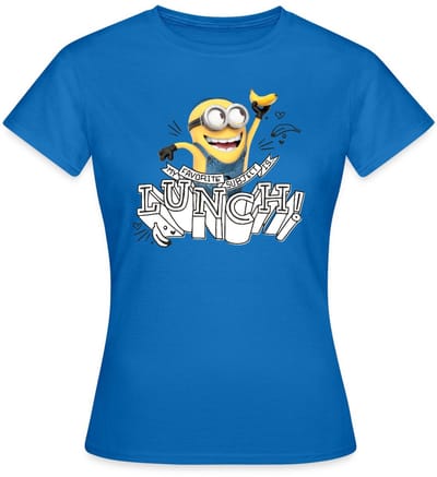 Minions Met Banaan Mijn Favoriete Thema Is Lunch T-Shirt Dames