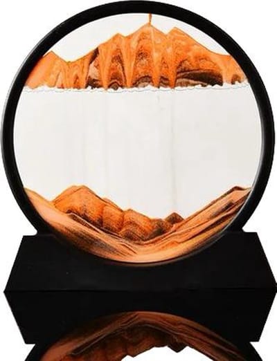 Zandkunst - Oranje/Goud - verschillende kleuren - bewegende zandkunst - zandloper - Sand Art - Sand Art Home Deco - bewegende zandkunst in glas - Sand painting - Zand schilderij - Zand - Sand - tekening - schilderij - kunst - bewegende kunst
