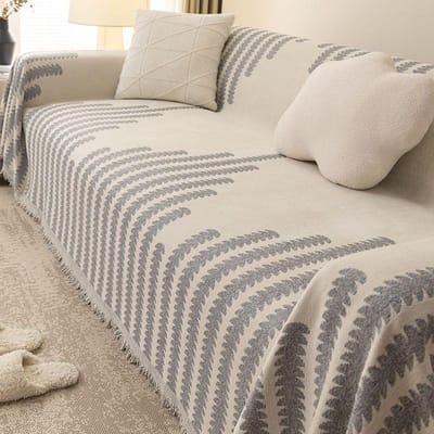 Serviette de canapé en chenille moderne antidérapante simple tissu de couverture de canapé une pièce couverture complète coussin de canapé housses de canapé pour salon 180x130cm gray