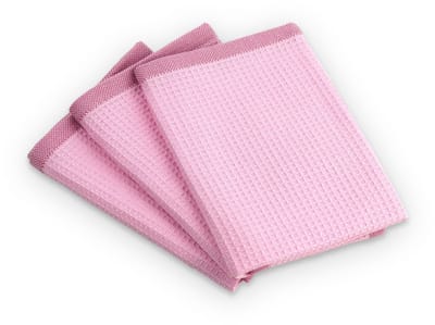 Lifa home Coral Kiss Vaatdoeken set – 30 x 30 cm – 3 stuks – Roze
