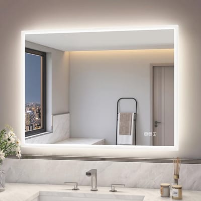 LED Badkamerspiegel met Bluetooth Speaker, Touch Sensor & Anti-Fog Functie – 600 x 800 mm