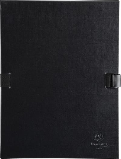 Exacompta 10x N'CLIP® Map uitrekbare rug en klep - Zwart - 21501E