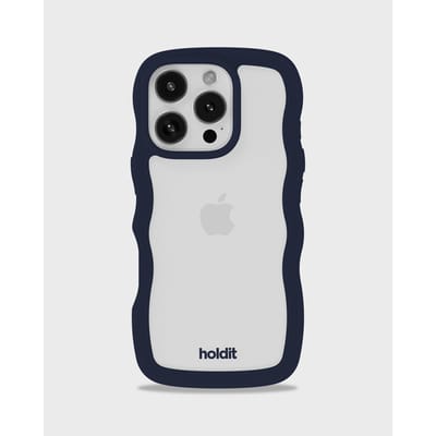Phone Case Wavy Midnight Blue/Transparent iPhone 16 Pro
