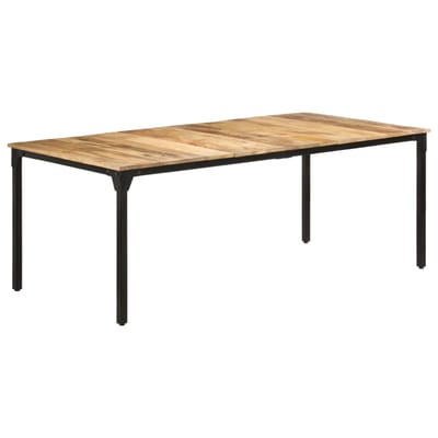 vidaXL - Eettafel - 200x100x76 - cm - ruw - mangohout