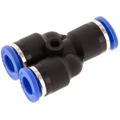 6mm Y-koppeling PA 66 Insteekfitting NBR [2 Stuks]