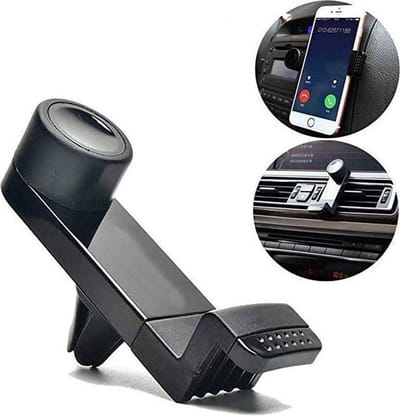 Universele Telefoon Houder Voor Ventilatierooster In de Auto / Universele Autohouder Zwart - 360 Graden Draaibaar / Rotatable - Car Mount Holder - Ventilatie Rooster (Geschikt voor Apple iPhone / Samsung / Huawei / LG / HTC / Sony/ Nokia / Asus)