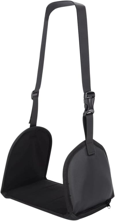 Vliegtuig Voet Hangmat - Reis Voetensteun - Comfortabel Reizen - Verstelbare Riemen - 62-120 cm - Zwart