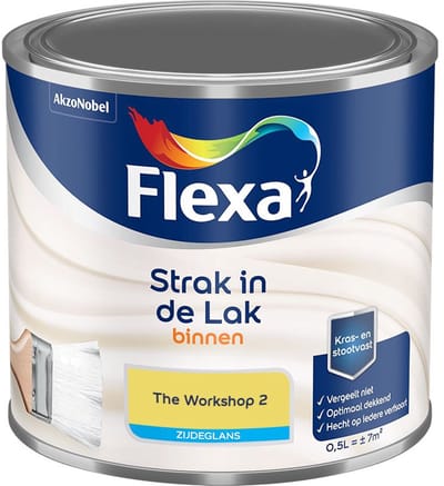 Flexa - Strak In De Lak Binnenlak Zijdeglans - The Workshop 2 - Mengverf - 500 Ml