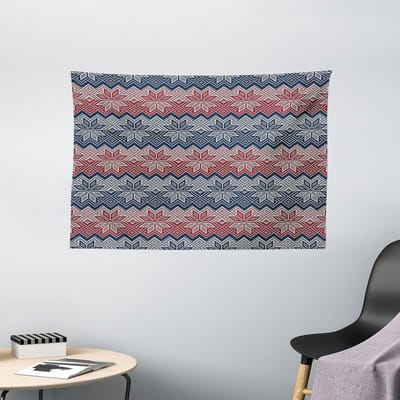ABAKUHAUS Nordic Tapestry, Traditioneel Bloemachtig Retro, Woonkamer Slaapkamer Wanddoek Zijdezacht Satijn Wandtapijt, 150 x 100 cm, Donkerblauwe kokosnoot