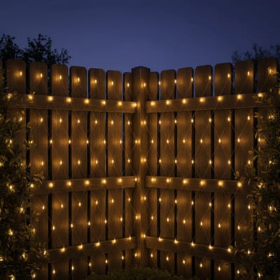 Lighto | Netverlichting Binnen & Buiten - 144 LED's - IP44 - Kerstverlichting - Lichtgordijn - 8-Functies | 2x2 m - Warm Wit
