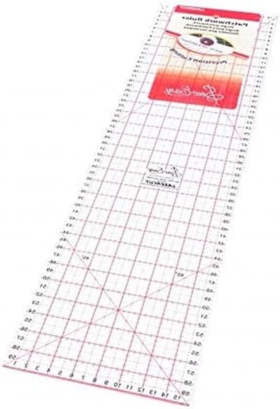 Patchwork Liniaal - Quilting Meetlat - Stoffen Knip Sjabloon - Grote Afmeting - 60 x 16 cm - Transparant
