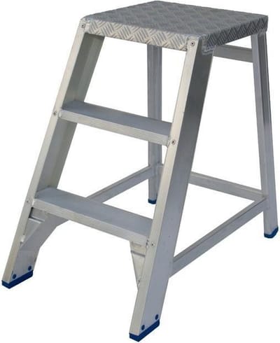 Solide Montagetrap Type MT - 1x3 treden - Inclusief platform van traanplaat