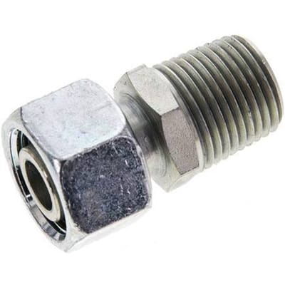 15L & 1/2'' NPT Verzinkt Stalen Rechte Draaidoorvoer Buitendraad 315bar Verstelbaar ISO 8434-1
