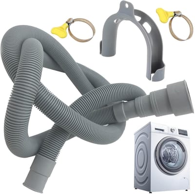 Afvoerbuis Wasmachine - Afvoerslang - Apparaten Aansluiten - Universele Pasvorm - 1.5 tot 4 meter - Grijs
