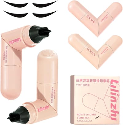 Dubbele Eyeliner Stempel - Winged Liner Tool - Snel Oog Make-up - Draaibaar Dubbelzijdig Design - 2 Stuks Set - Zwart