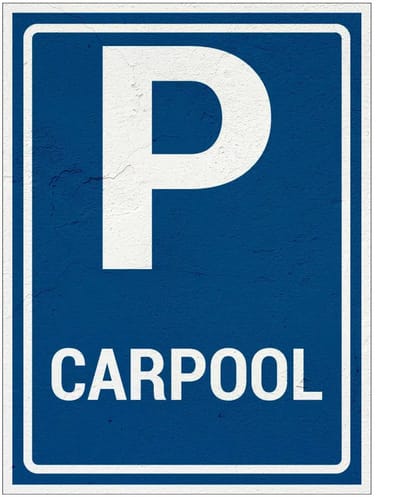 Carpool parkeerplaats bord - E13 | Sign Again materiaal | 28 x 21 cm