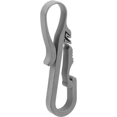 Titanium Karabijnhaak Sleutelhanger Clip Snelontgrendelings Karabijnhaak Clip Sleutelhangerhouder Organizer voor Mannen en gray