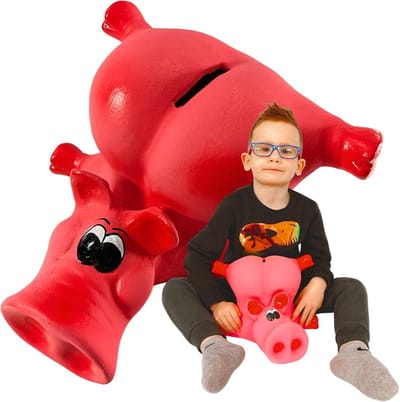 Keramische Spaarpot - XXL Spaarpot Gelddoos - Geld Besparen - Zonder Opening Ontwerp - 29x28x19 cm - Roze