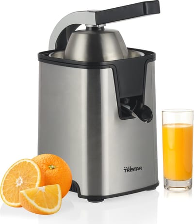 Tristar Citruspers Elektrisch - CP-3009 - 350W - Incl. 2 perskegels, pulpfilter, druppelstop, pershendel - RVS