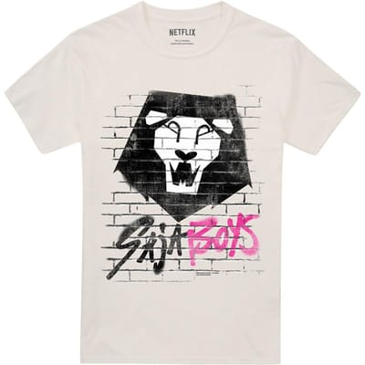K-Pop Demon Hunters Unisex volwassen Saja Jongens Graffiti T-shirt (Natuurlijk)
