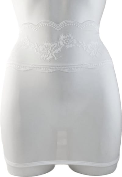 BamBella® - Erotische rok - Onesize - Doorzichtig doorschijnend stretch Wit met Kant