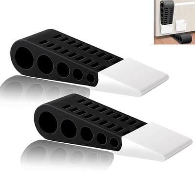 Set van 2 anti-slip deurstoppers van rubber, ideaal voor deuren, ramen en meubels met dubbele grip en oppervlaktevriendelijk ontwerp