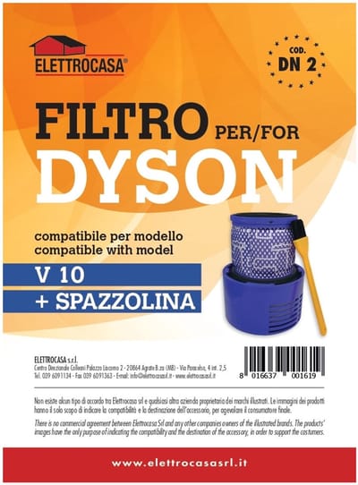 Elettrocasa DN 2 Filter & borstel Handstofzuiger