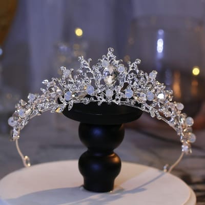 Diadème Couronne Diamant Accessoires Cheveux Mariée Couronne Anniversaire Princesse Bandeau Accessoires Robe de Mariée black