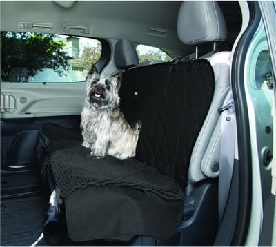 Dgs Honden Autostoelhoes Zwart - Hondenautoaccessoire - 28 cm Achterbank 3-In-1