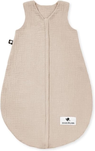 Zomer Slaapzak - Muslin Draagdeken - Baby Slaapcomfort - Ademend Katoen - Maat 60 - Zandkleur