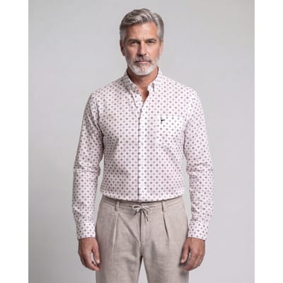 Campbell Casual Overhemd Bruin Heren