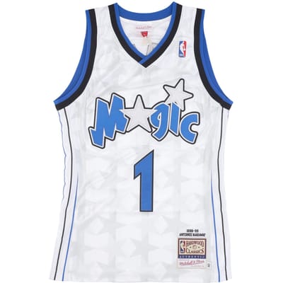 Basketbaltanktop voor heren Nba Home Jersey 1998 nr. 1 Anfernee Hardaway Orlmag wit