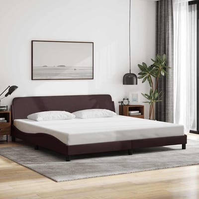 vidaXL - Bedframe - "Dover" - stof - donkerbruin - 200x200 - cm