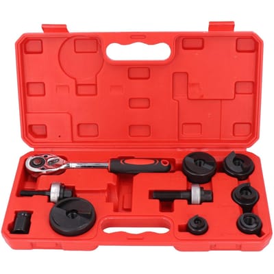 Kit de poinçon à cliquet pour trous de défonce 12?Outil Poinçonneur Manuel à Cliquet 2 Pouces red