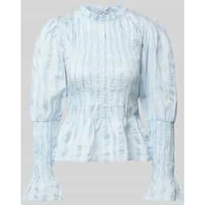 Blouse in getailleerd model met smokdetails model 'RAVA'