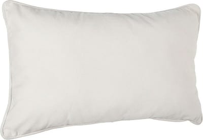 Atmosphera Bank/sierkussens huiskamer Sophia - 30 x 50 cm - Ivoor Wit - polyester - met rits