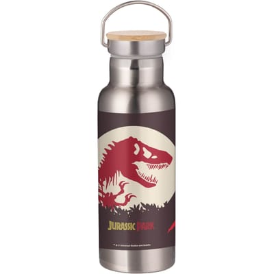 Jurassic Park T-Rex Portable Insulated Water Bottle - Steel