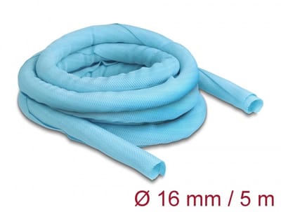Delock Woven Sleeve self-closing heat-resistant 5 m x 16 mm blue