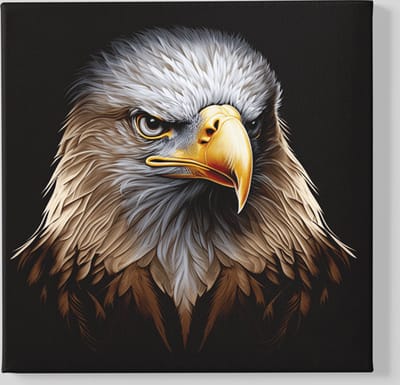 Vierkant Canvas Schilderij - Roofvogel - Adelaar - 40x40x2 cm