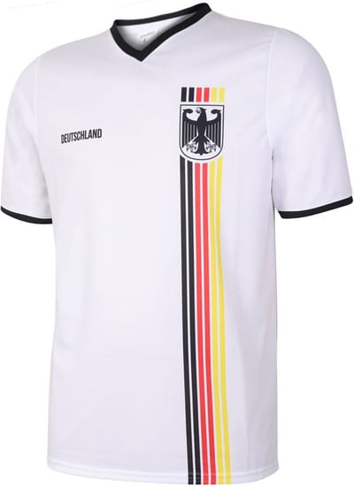 Duitsland Voetbalshirt Thuis - Strepen Vlag - Voetbalshirts Kinderen - Jongens en Meisjes - Sportshirts - Volwassenen - Heren en Dames - Maat 128