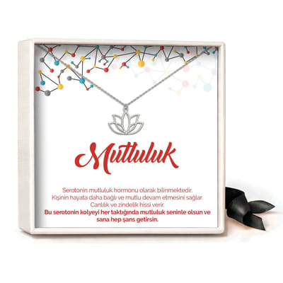 Pera Jewelry - 925 sterling zilveren Lotus ketting - Lotus Kolye – Mutluluk - Collier - Ketting Dames - Ketting met Hanger