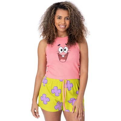 Ensemble Pyjama Patrick Étoile pour Femmes/Dames Bob l'éponge L jaune/rose