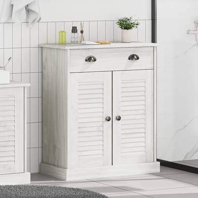 vidaXL - Badkamerkast - met - plank - VIGO - Wit - en - Antiek - Wit - 68 - x - 34 - x - 80 - cm