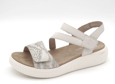 Remonte Dames Sandaal - D3L51-60 Lichtbeige/Combi - Wijdte H - Maat 38