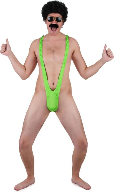 Vegaoo - Fluo groene mankini voor mannen