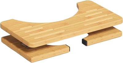 Poepkruk Hout - Toiletkruk - Stoelgang Verbeteren - Opvouwbaar Antislip - 40x20x17 cm - Houtkleur