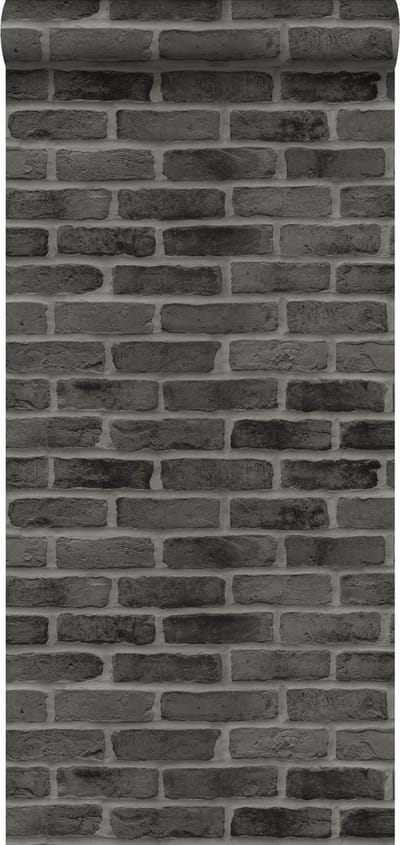 ESTAhome behang bakstenen zwart - 53 cm x 10.05 m - 139138