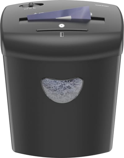 Papierversnipperaar P4 Cross Cut - Papiervernietiger Voor Thuis & Kantoor - 21 Liter - 10 Vellen - Vernietigt ook CD's & Pasjes - Zwart